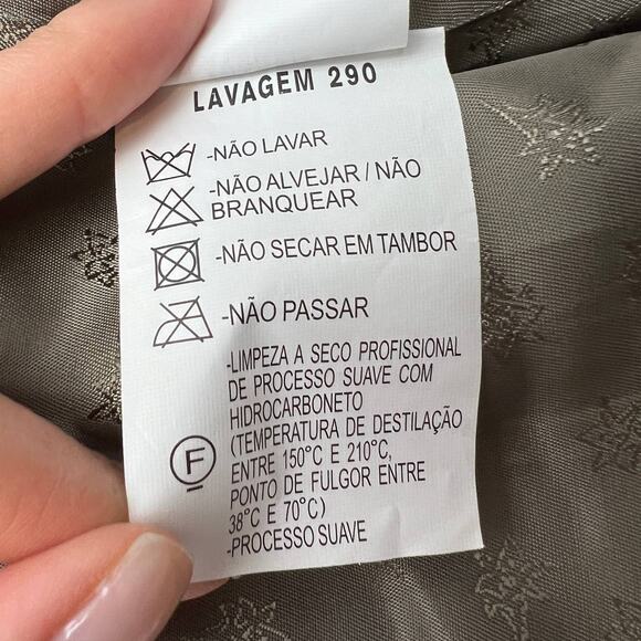 Le Lis Blanc Beige Long Sleeve Double Breasted Notched Military Jacket Sz EU 44 - Picture 9 of 9